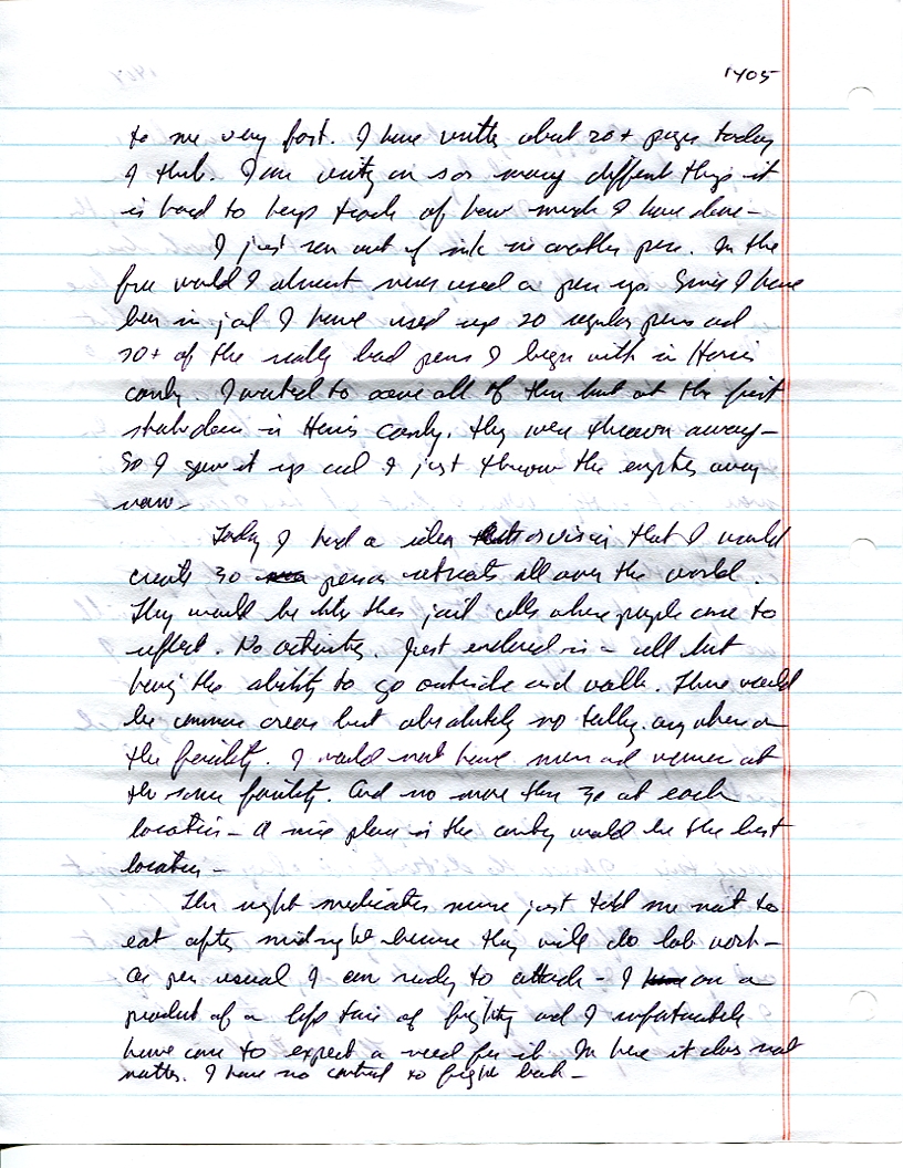 Dr John WorldPeace 2008 Prison Journal